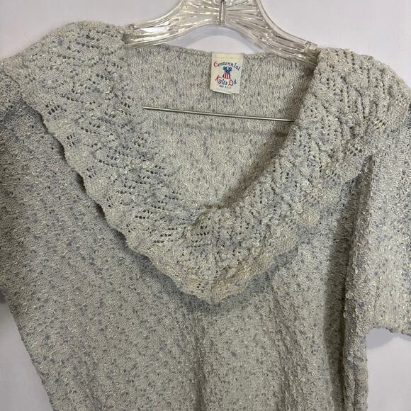 American Vintage Centennial Knits Ltd textured sweater large collar size medium - Picture 7 of 16